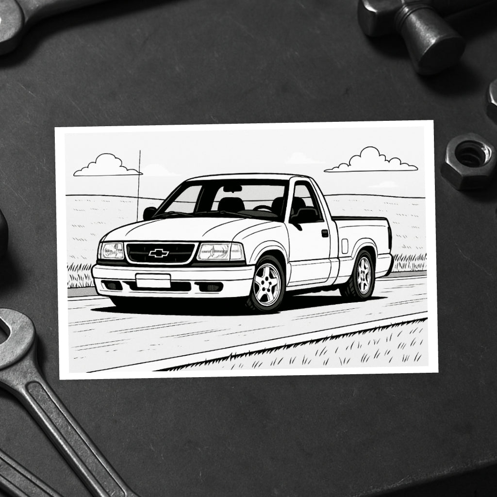 Livro de Colorir 60 Caminhonetes – F250, Hilux, S10, F150, F100