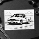 Livro de Colorir 60 Caminhonetes – F250, Hilux, S10, F150, F100