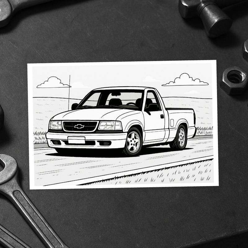 Livro de Colorir 60 Caminhonetes – F250, Hilux, S10, F150, F100