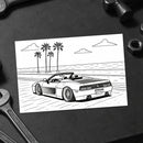 Livro de Colorir 60 Carros INSANOS – Bmw E30, CamaroSS, Mercedes 190E, Fusca