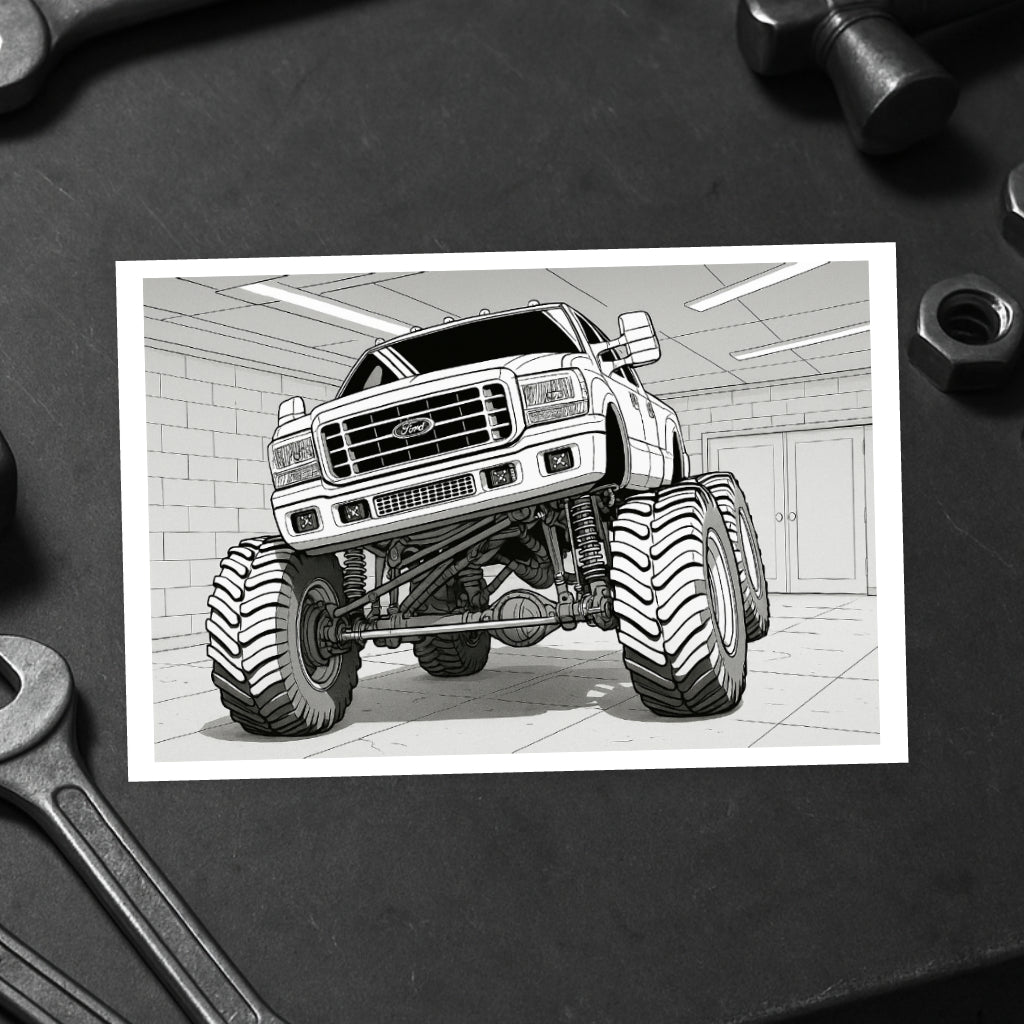 Livro de Colorir 60 Caminhonetes – F250, Hilux, S10, F150, F100