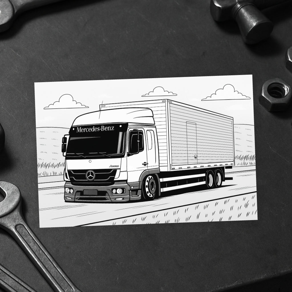 Livro de Colorir 60 Caminhões Estilo Arqueado Brasil - Volvo, Scania, Volkswagen