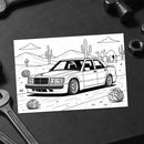 Livro de Colorir 60 Carros INSANOS – Bmw E30, CamaroSS, Mercedes 190E, Fusca