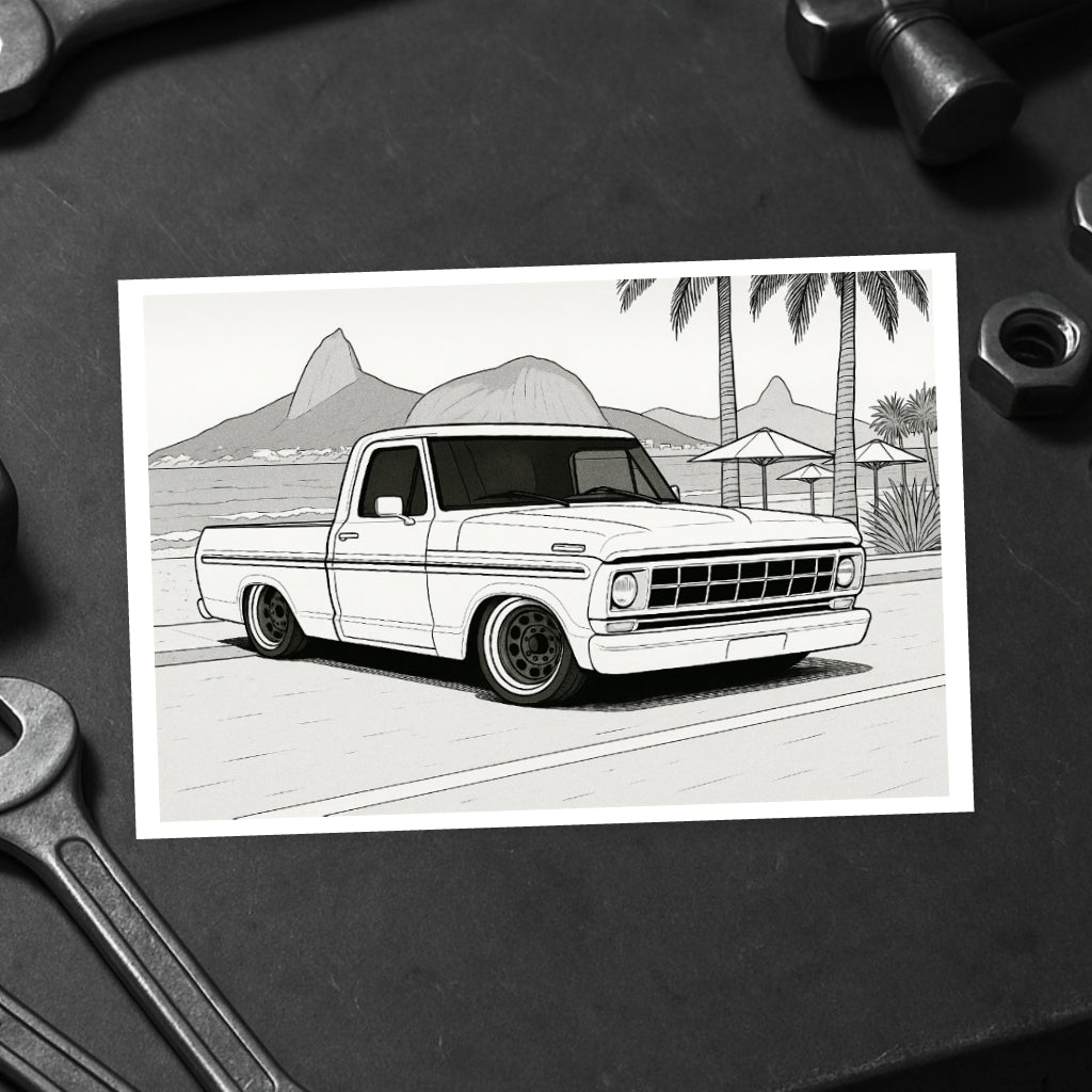 Livro de Colorir 60 Caminhonetes – F250, Hilux, S10, F150, F100