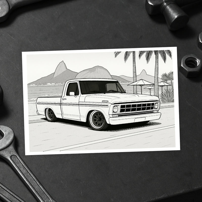 Livro de Colorir 60 Caminhonetes – F250, Hilux, S10, F150, F100