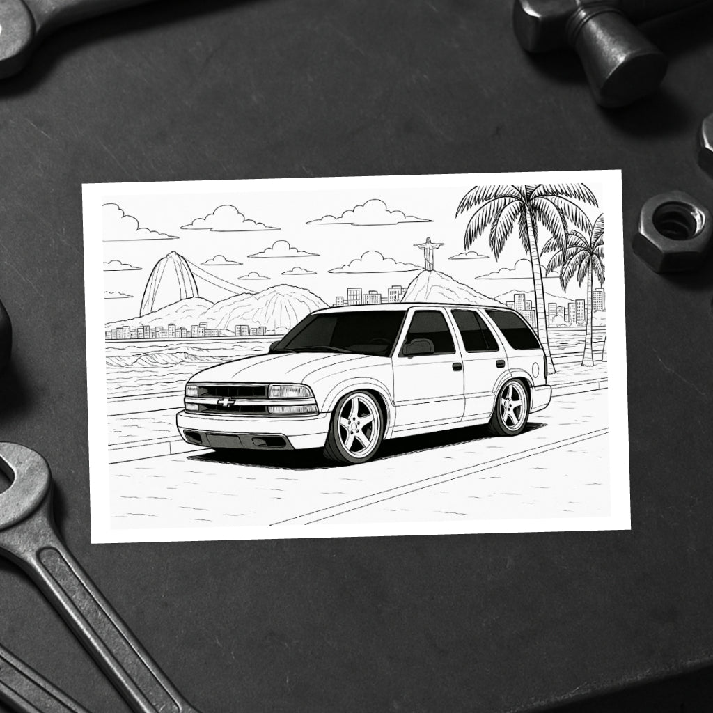 Livro de Colorir 60 Caminhonetes – F250, Hilux, S10, F150, F100