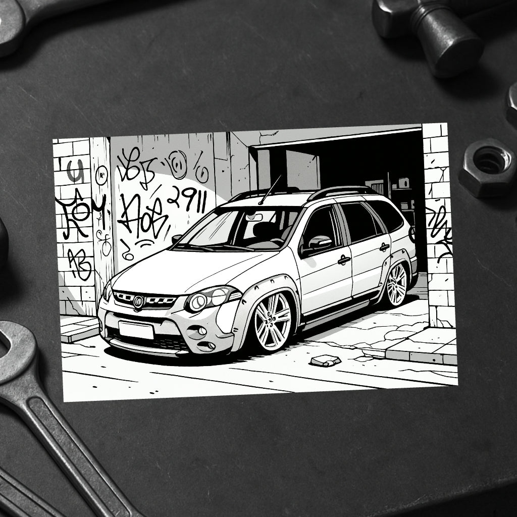 Livro de Colorir 60 Carros Rebaixados Estilo Brasil 2.0 - Chevette, Parati, Astra, Jetta e +