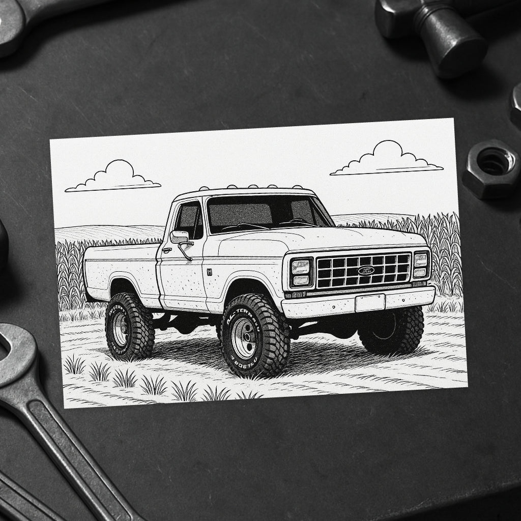 Livro de Colorir 60 Máquinas Estilo Agro Brasil – John Deere, Silverado, Mercedes 1620