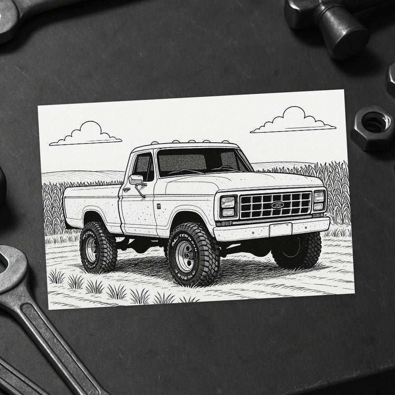 Livro de Colorir 60 Máquinas Estilo Agro Brasil – John Deere, Silverado, Mercedes 1620