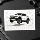 Livro de Colorir 60 Caminhonetes – F250, Hilux, S10, F150, F100