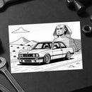 Livro de Colorir 60 Carros INSANOS – Bmw E30, CamaroSS, Mercedes 190E, Fusca